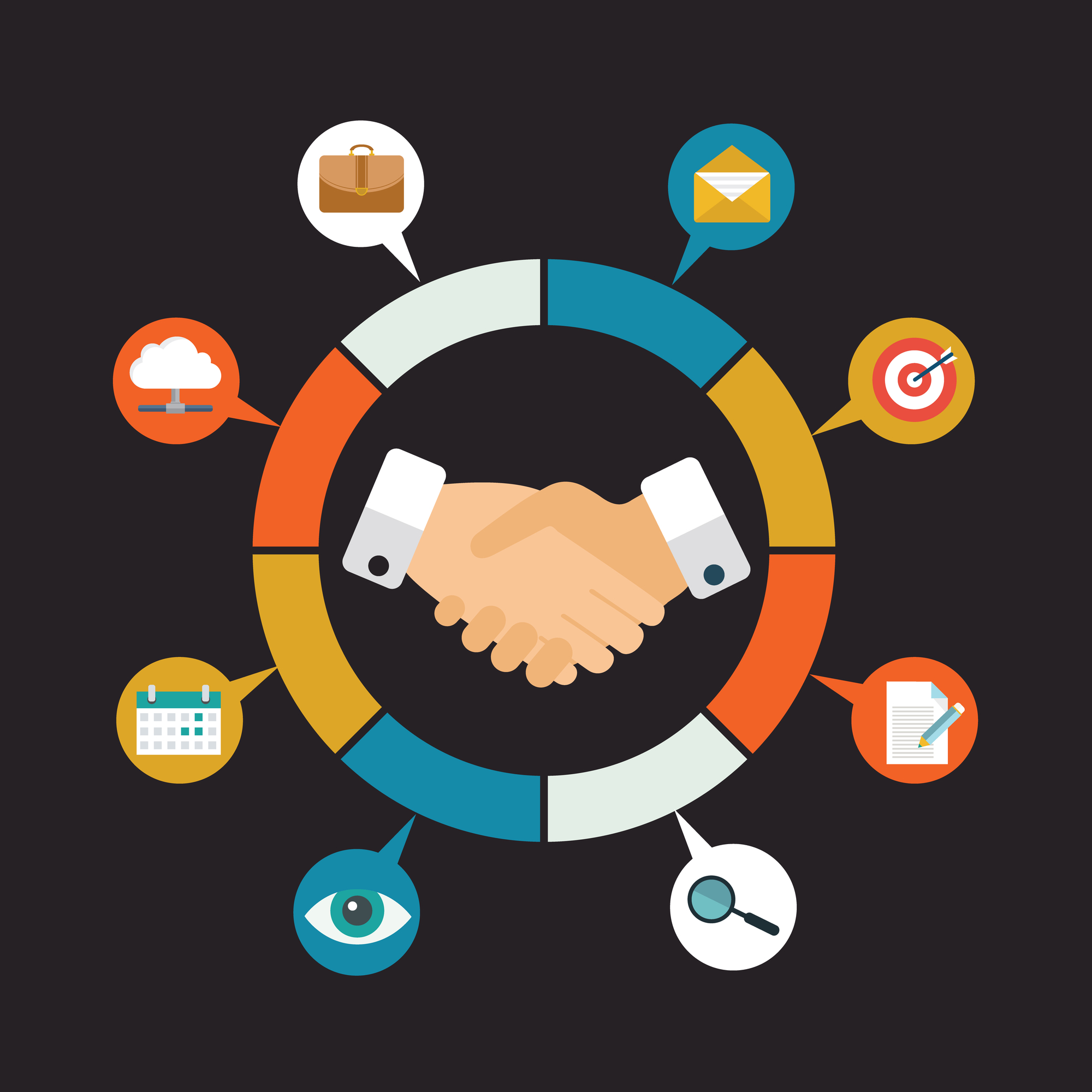 Customer Relationship Management - vector illustration